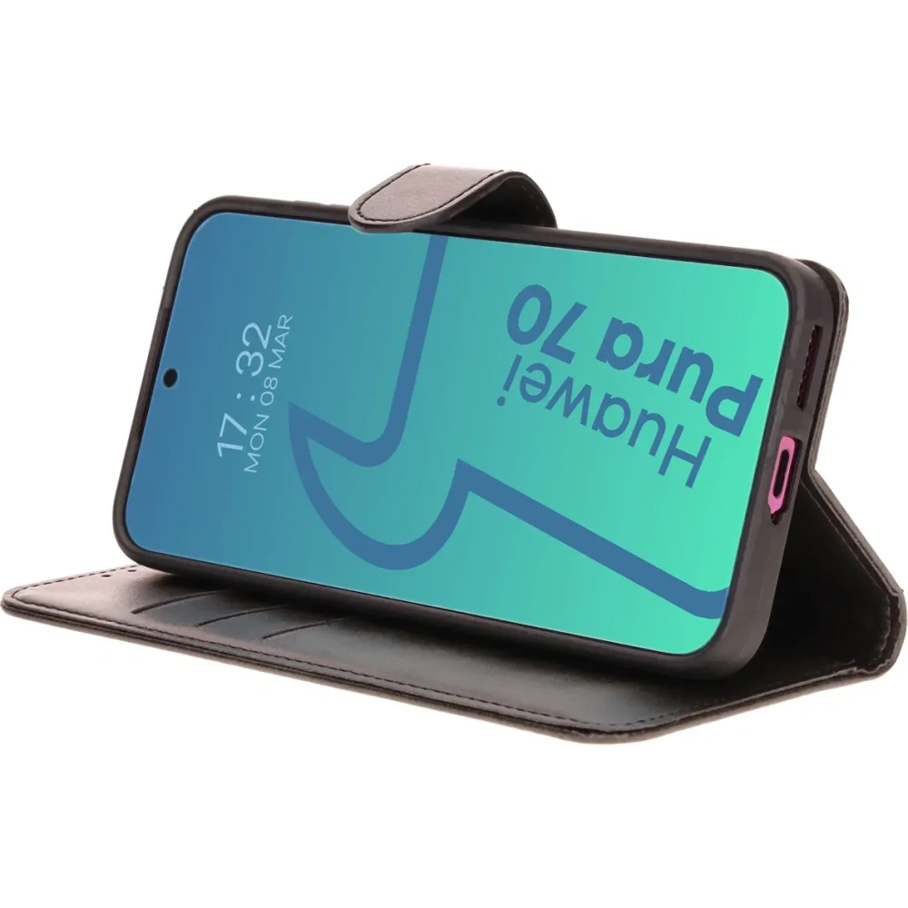 Etui z klapką Bizon Case Pocket do Huawei Pura 70 czarne