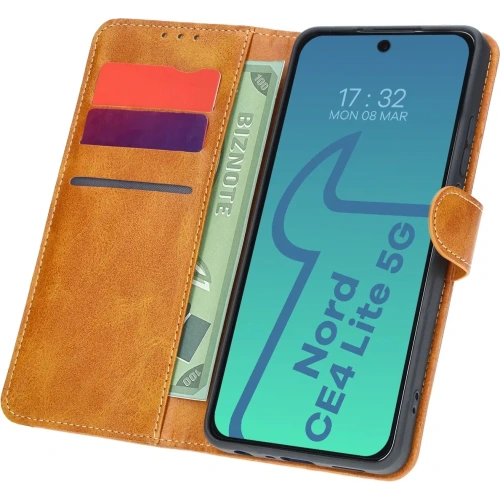 Kup Etui z klapką Bizon Case Pocket do OnePlus Nord CE4 Lite 5G brązowe - BIZ6145 - {ean13} - Sklep Home Screen