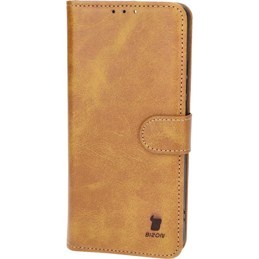 Etui z klapką Bizon Case Pocket do Oppo Reno11 F 5G brązowe