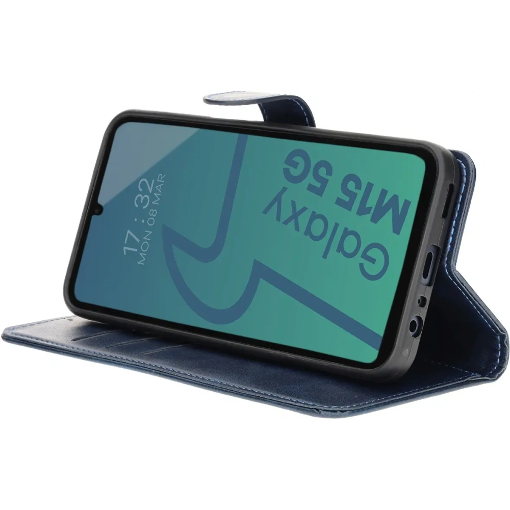 Etui z klapką Bizon Case Pocket do Samsung Galaxy M15 5G granatowe