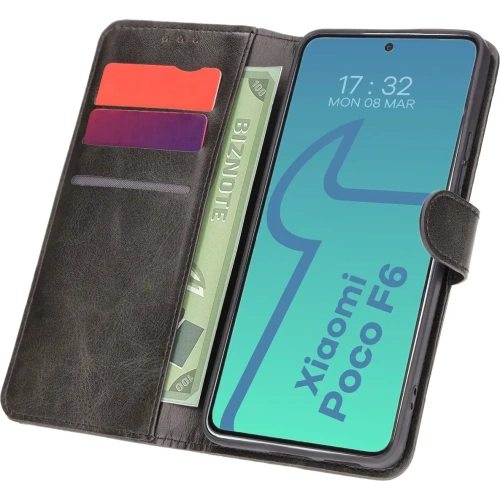 Kup Etui z klapką Bizon Case Pocket do Xiaomi Poco F6 czarne - BIZ6152 - {ean13} - Sklep Home Screen