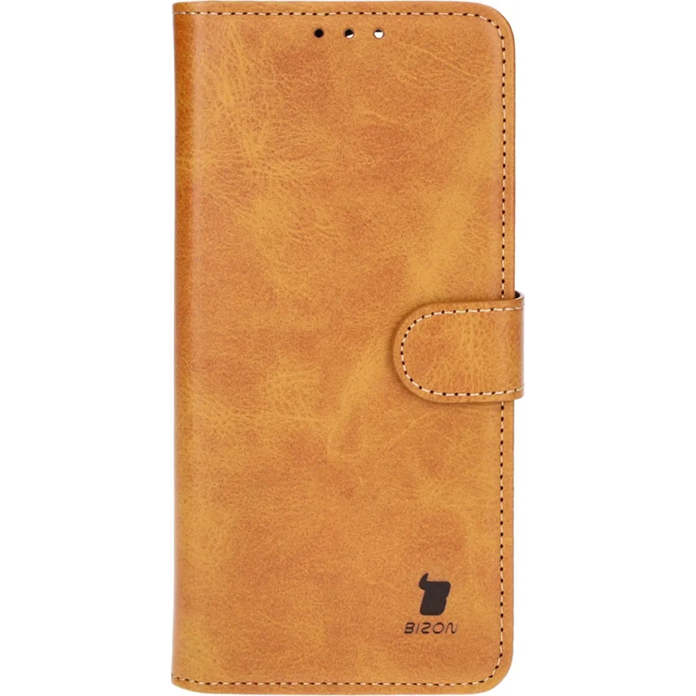 Etui z klapką Bizon Case Pocket do Xiaomi Poco F6 brązowe