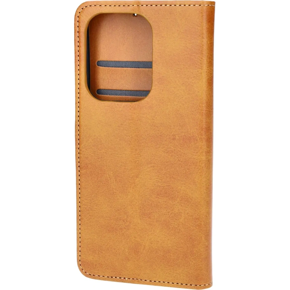 Etui z klapką Bizon Case Pocket do Xiaomi Poco F6 brązowe