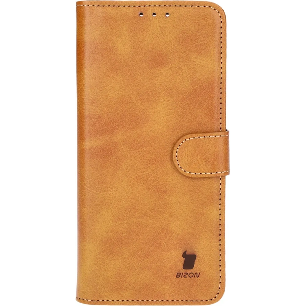 Etui z klapką Bizon Case Pocket do Xiaomi Poco F6 Pro brązowe