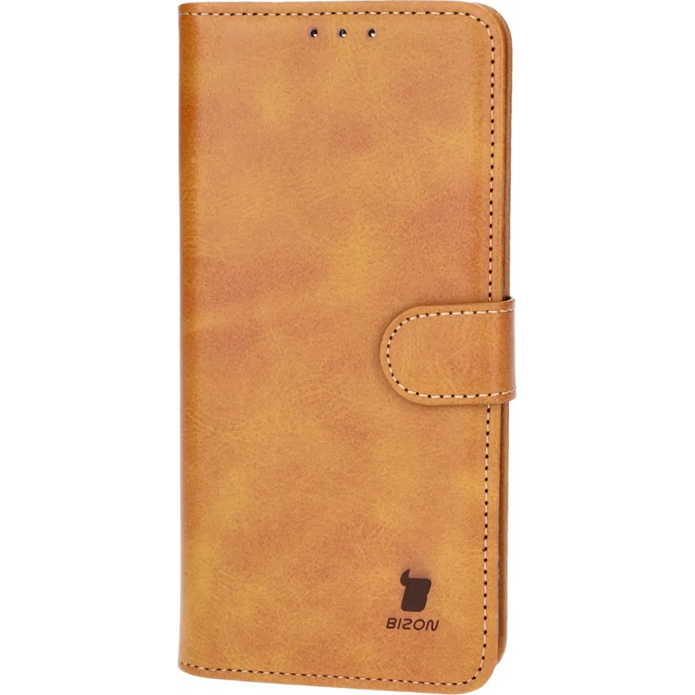 Etui z klapką Bizon Case Pocket do Xiaomi Poco F6 Pro brązowe