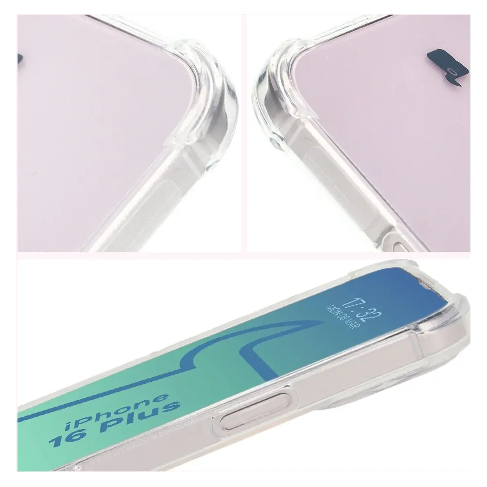 Elastyczne etui Bizon Case Salpa do Apple iPhone 16 Plus przezroczyste
