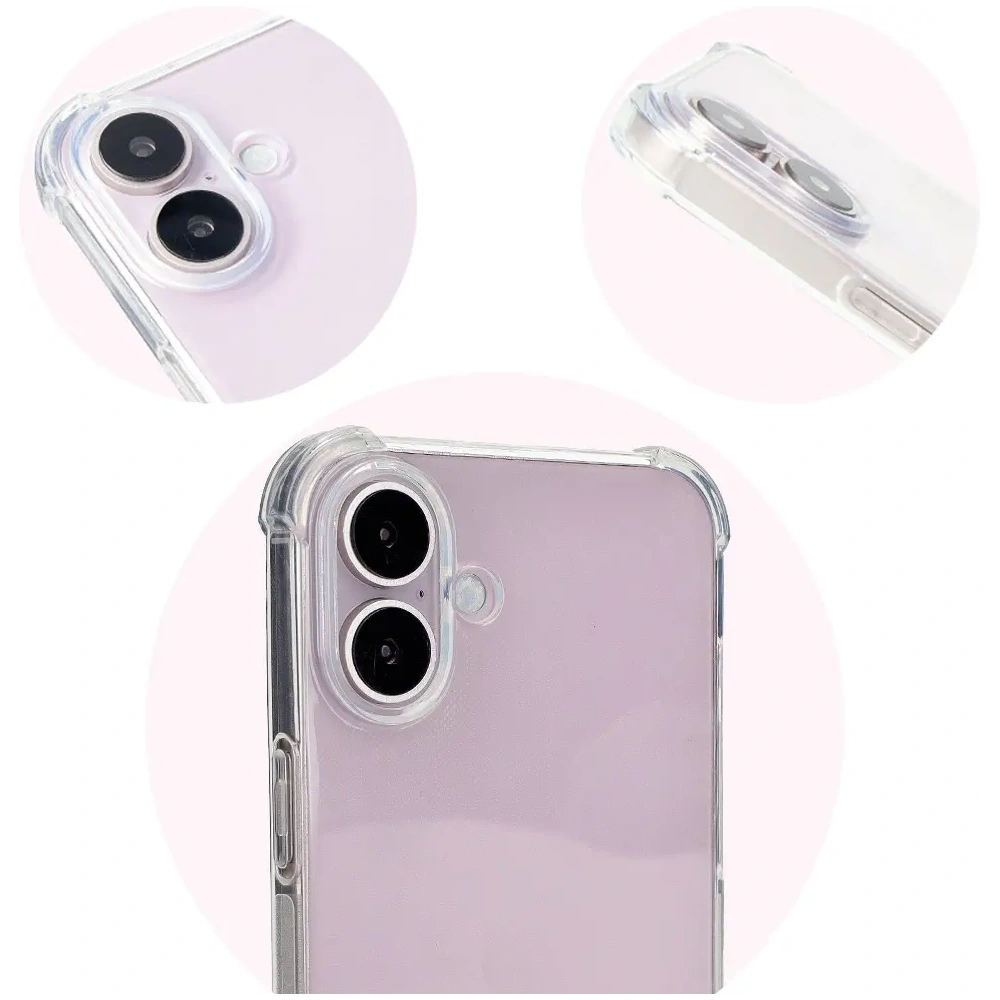 Elastyczne etui Bizon Case Salpa do Apple iPhone 16 Plus przezroczyste