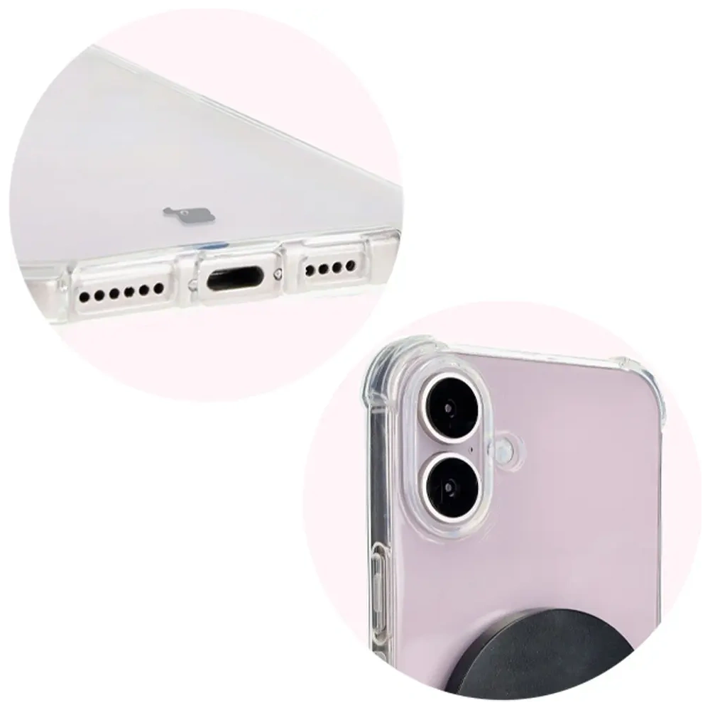 Elastyczne etui Bizon Case Salpa do Apple iPhone 16 Plus przezroczyste