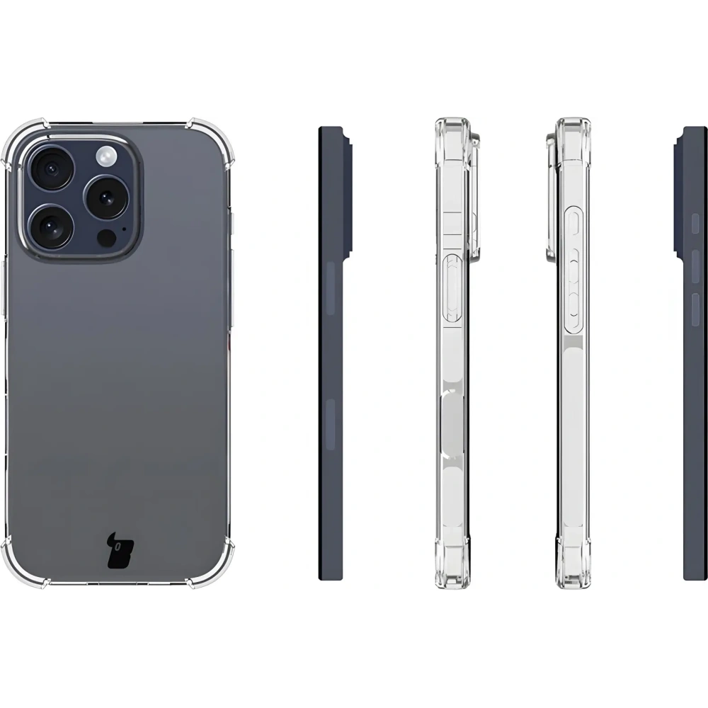 Elastyczne etui Bizon Case Salpa do Apple iPhone 16 Pro przezroczyste