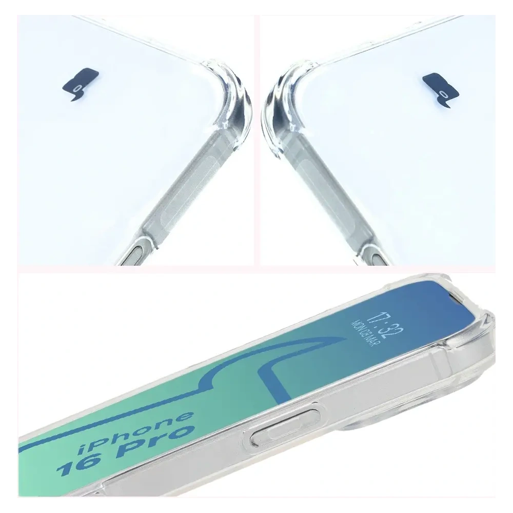 Elastyczne etui Bizon Case Salpa do Apple iPhone 16 Pro przezroczyste