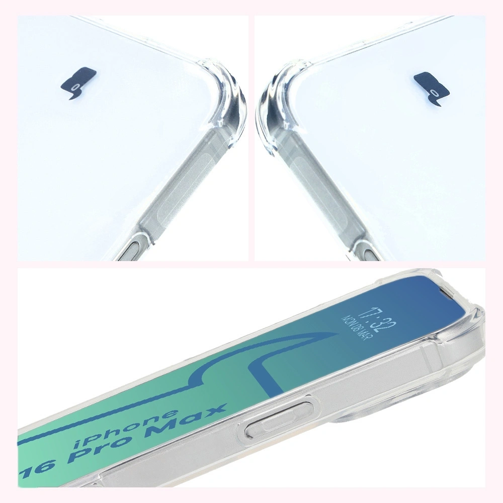 Elastyczne etui Bizon Case Salpa do Apple iPhone 16 Pro Max przezroczyste