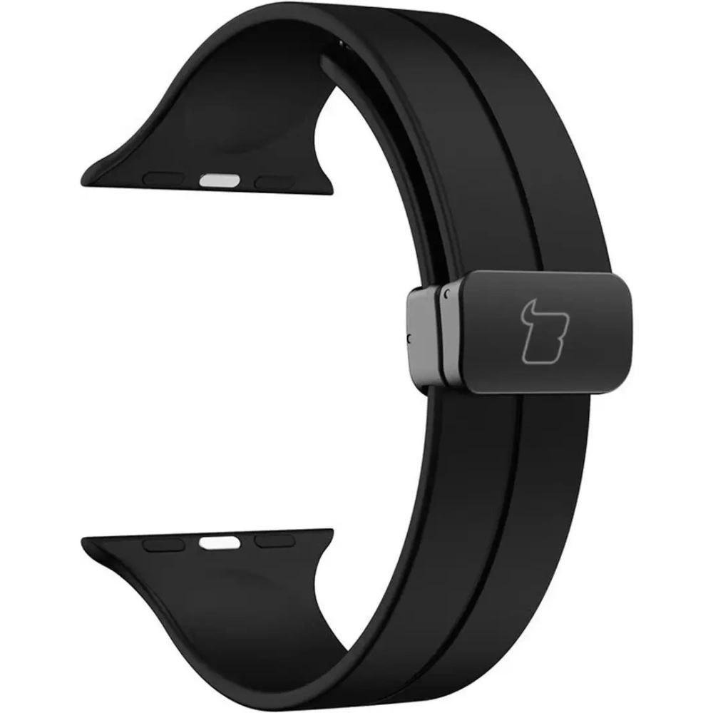 Silikonowy pasek Bizon Strap Watch Silicone do Apple Watch 44/45/46/49 mm czarny