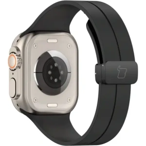 Kup Silikonový pásek Bizon Strap Watch Silicone pro Apple Watch 44/45/46/49 mm černý - BIZ6169 - {ean13} - Sklep Home Screen