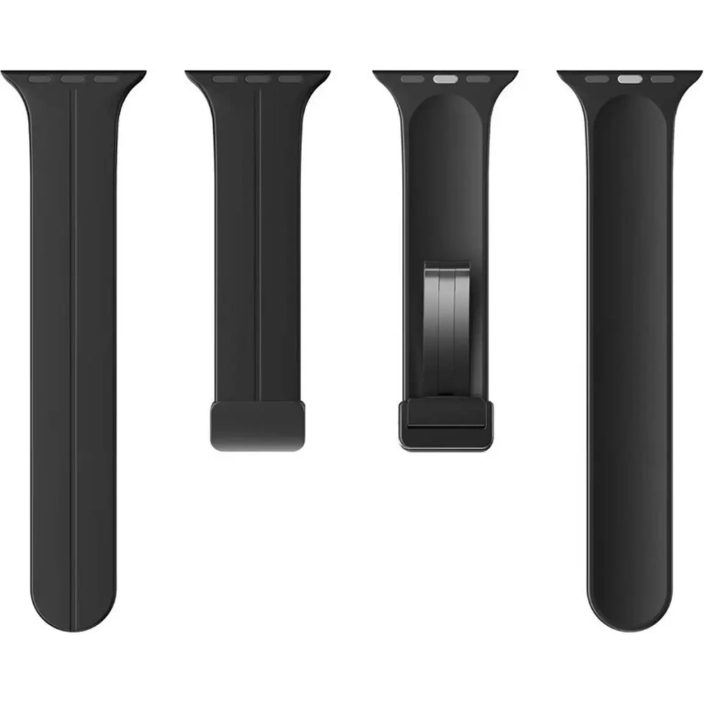 Silikonowy pasek Bizon Strap Watch Silicone do Apple Watch 44/45/46/49 mm czarny