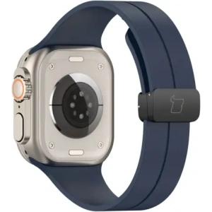 Kup Silikonowy pasek Bizon Strap Watch Silicone do Apple Watch 44/45/46/49 mm granatowy - BIZ6170 - {ean13} - Sklep Home Screen