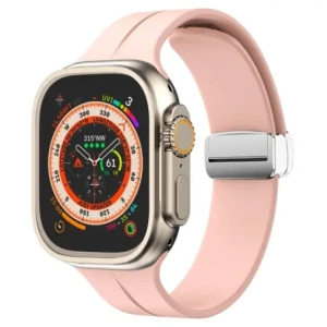 Kup Silikonový pásek Bizon Strap Watch Silicone do Apple Watch 44/45/46/49 mm růžový - BIZ6171 - {ean13} - Sklep Home Screen
