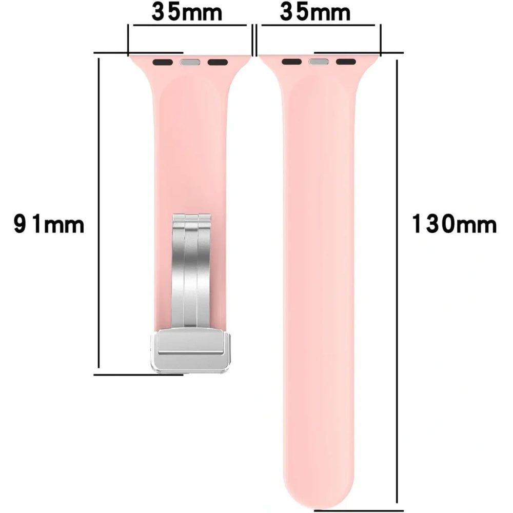 Silikonowy pasek Bizon Strap Watch Silicone do Apple Watch 44/45/46/49 mm różowy