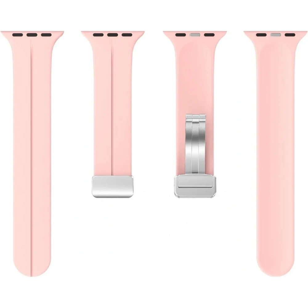 Silikonowy pasek Bizon Strap Watch Silicone do Apple Watch 44/45/46/49 mm różowy