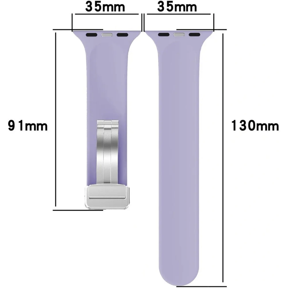 Silikonowy pasek Bizon Strap Watch Silicone do Apple Watch 44/45/46/49 mm lawendowy