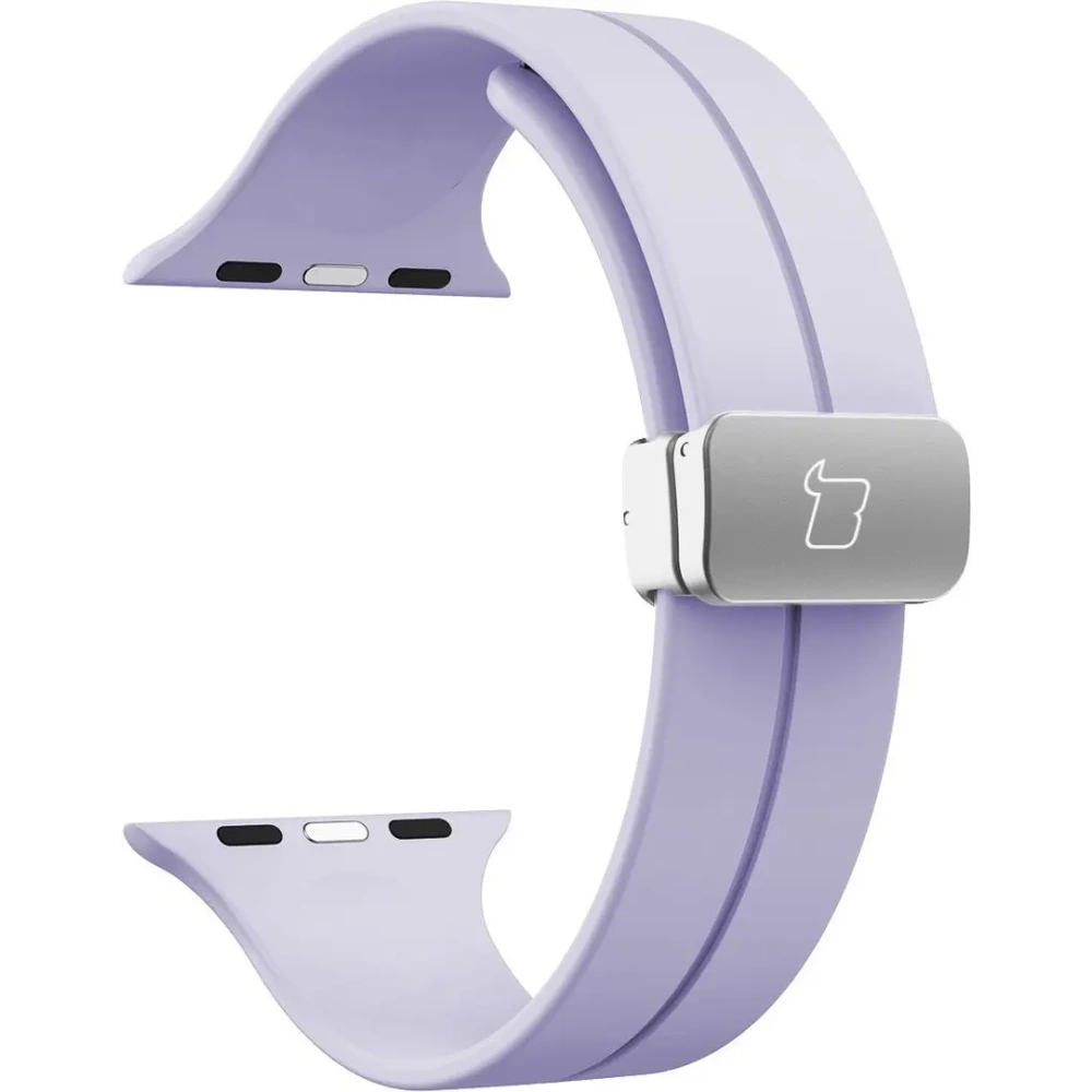 Silikonowy pasek Bizon Strap Watch Silicone do Apple Watch 44/45/46/49 mm lawendowy