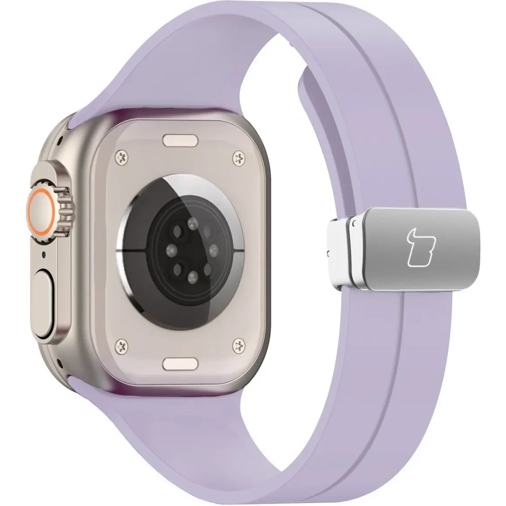 Silikonowy pasek Bizon Strap Watch Silicone do Apple Watch 44/45/46/49 mm lawendowy