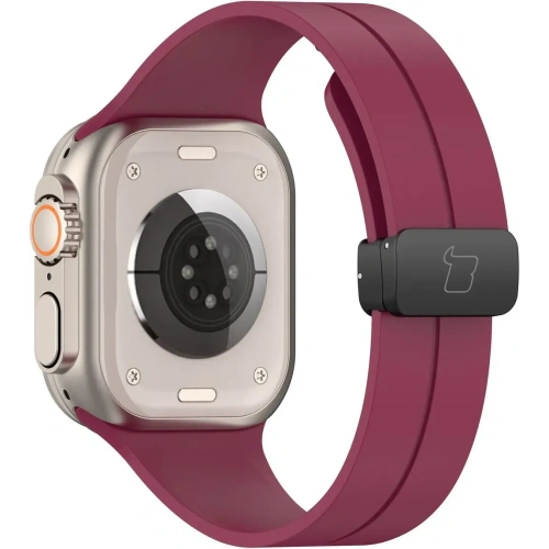 Kup Silikonowy pasek Bizon Strap Watch Silicone do Apple Watch 44/45/46/49 mm burgundowy - BIZ6173 - {ean13} - Sklep Home Screen