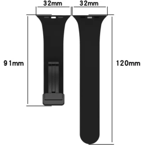 Kup Bizon Strap Uhren Silikon Apple Uhr 38/40/41/42 mm schwarz - BIZ6174 - {ean13} - Sklep Home Screen