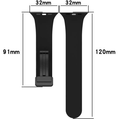 Kup Silikonový pásek Bizon Strap Watch Silicone do Apple Watch 38/40/41/42 mm černý - BIZ6174 - {ean13} - Sklep Home Screen