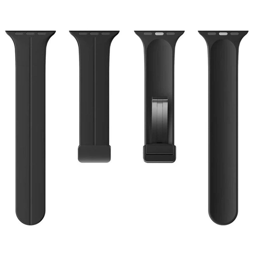 Silikonowy pasek Bizon Strap Watch Silicone do Apple Watch 38/40/41/42 mm czarny