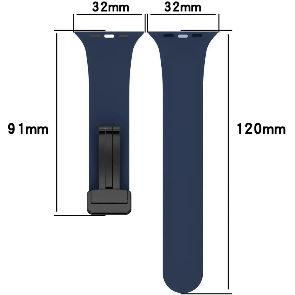 Silikonowy pasek Bizon Strap Watch Silicone do Apple Watch 38/40/41/42 mm granatowy