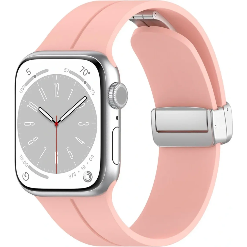 Silikonowy pasek Bizon Strap Watch Silicone do Apple Watch 38/40/41/42 mm różowy