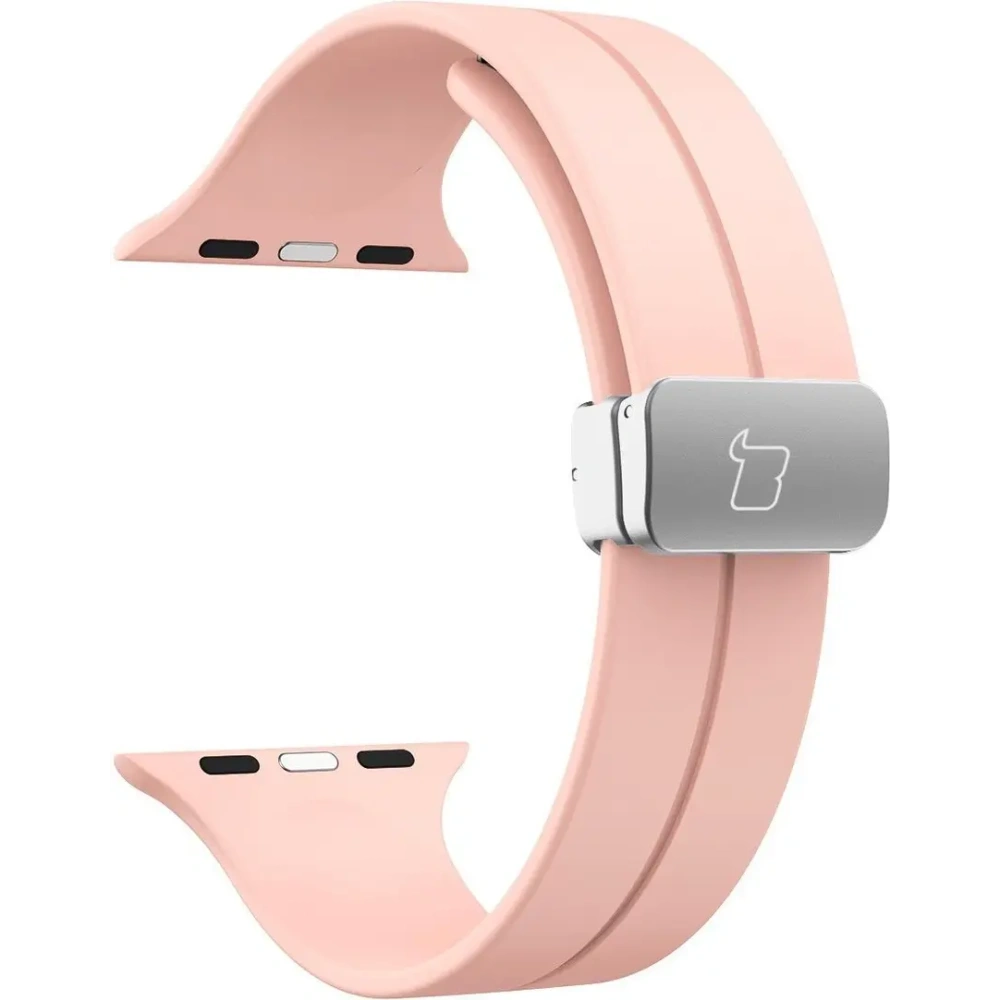 Silikonowy pasek Bizon Strap Watch Silicone do Apple Watch 38/40/41/42 mm różowy