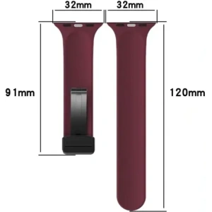Kup Bizon Strap Uhr Silikon Apple Uhr 38/40/41/42 mm burgunderrot - BIZ6178 - {ean13} - Sklep Home Screen