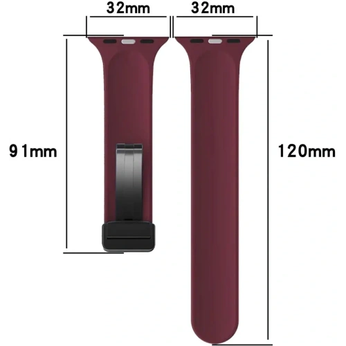 Buy Bizon Strap Watch Silicone Apple Watch 38/40/41/42 mm burgundy - BIZ6178 - {ean13} - Home Screen Store Europe