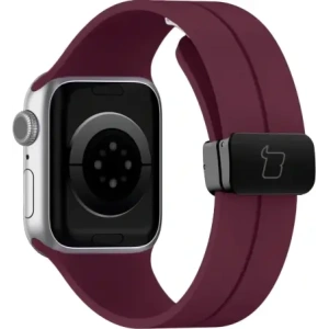Kup Bizon Strap Uhr Silikon Apple Uhr 38/40/41/42 mm burgunderrot - BIZ6178 - {ean13} - Sklep Home Screen