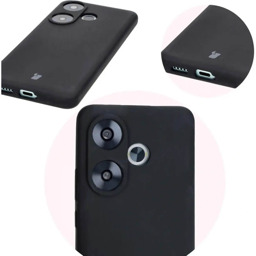 Silikonowe etui Bizon Soft Case do Xiaomi Poco F6 czarne
