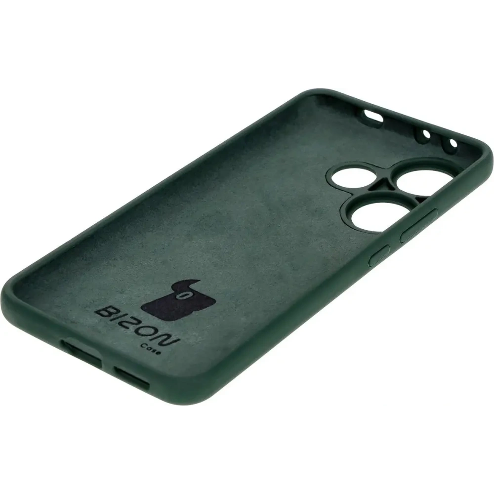 Silikonowe etui Bizon Soft Case do Xiaomi Poco F6 ciemnozielone