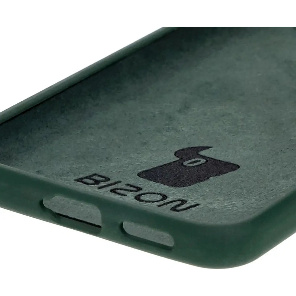 Silikonowe etui Bizon Soft Case do Xiaomi Poco F6 ciemnozielone