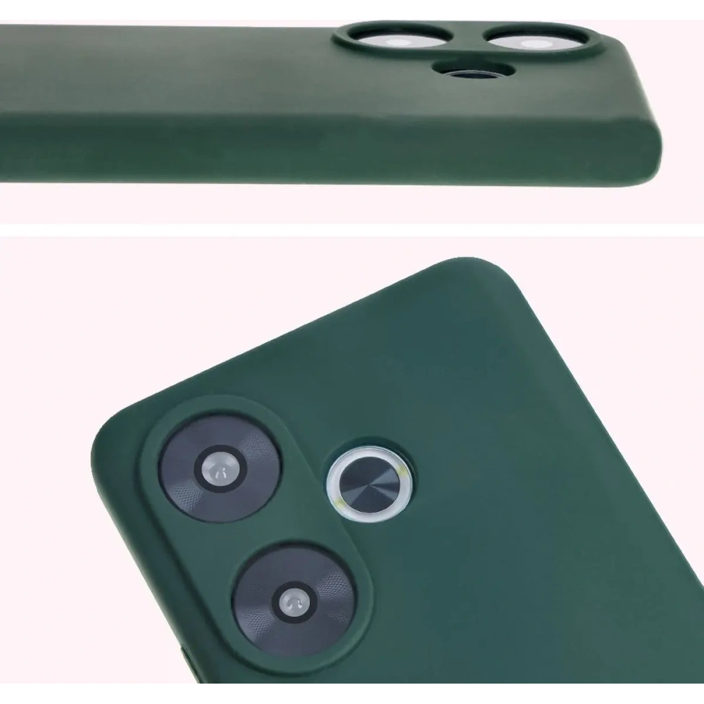 Silikonowe etui Bizon Soft Case do Xiaomi Poco F6 ciemnozielone