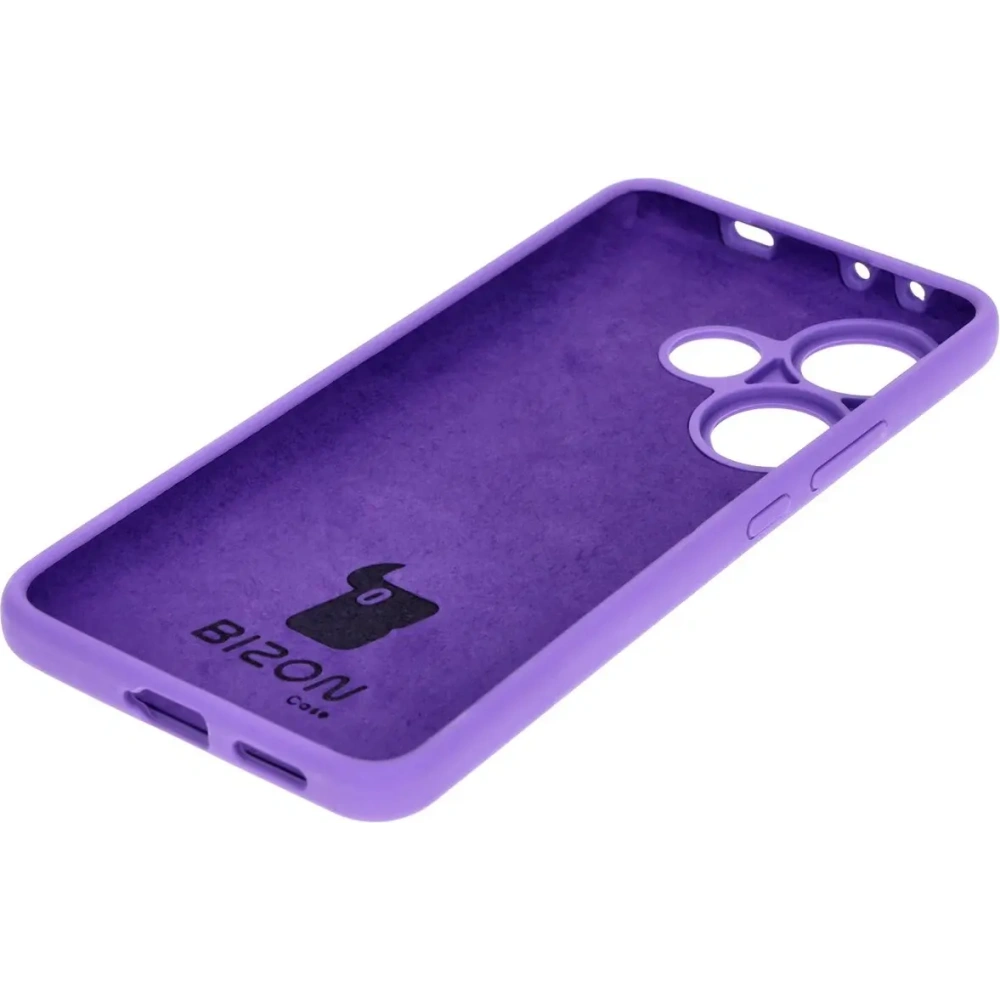 Silikonowe etui Bizon Soft Case do Xiaomi Poco F6 fioletowe