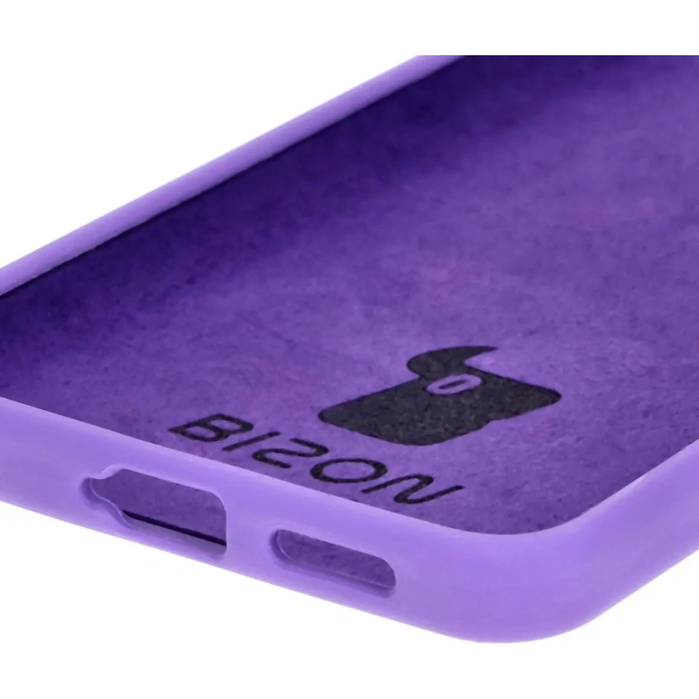 Silikonowe etui Bizon Soft Case do Xiaomi Poco F6 fioletowe