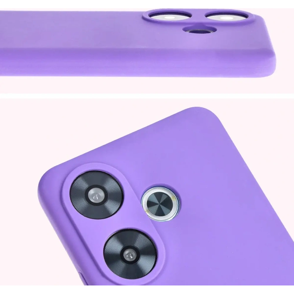 Silikonowe etui Bizon Soft Case do Xiaomi Poco F6 fioletowe