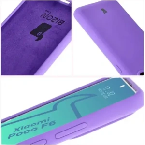 Kup Silikonowe etui Bizon Soft Case do Xiaomi Poco F6 fioletowe - BIZ6182 - {ean13} - Sklep Home Screen