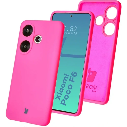 Kup Bizon Soft Case Xiaomi Poco F6 neon rózsaszín - BIZ6183 - {ean13} - Sklep Home Screen