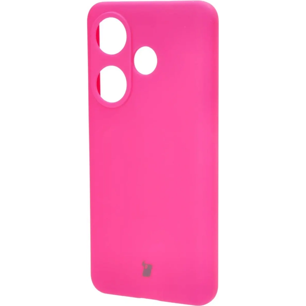 Silikonowe etui Bizon Soft Case do Xiaomi Poco F6 neonowo-różowe