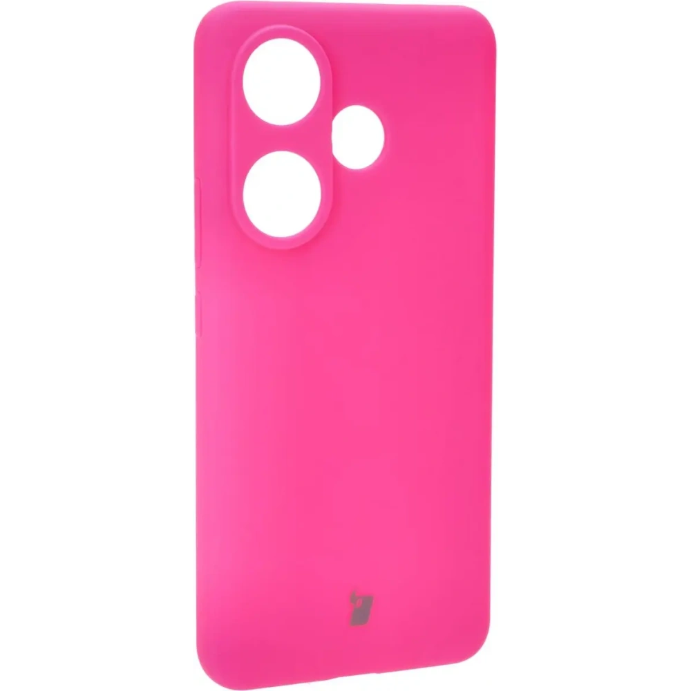 Silikonowe etui Bizon Soft Case do Xiaomi Poco F6 neonowo-różowe