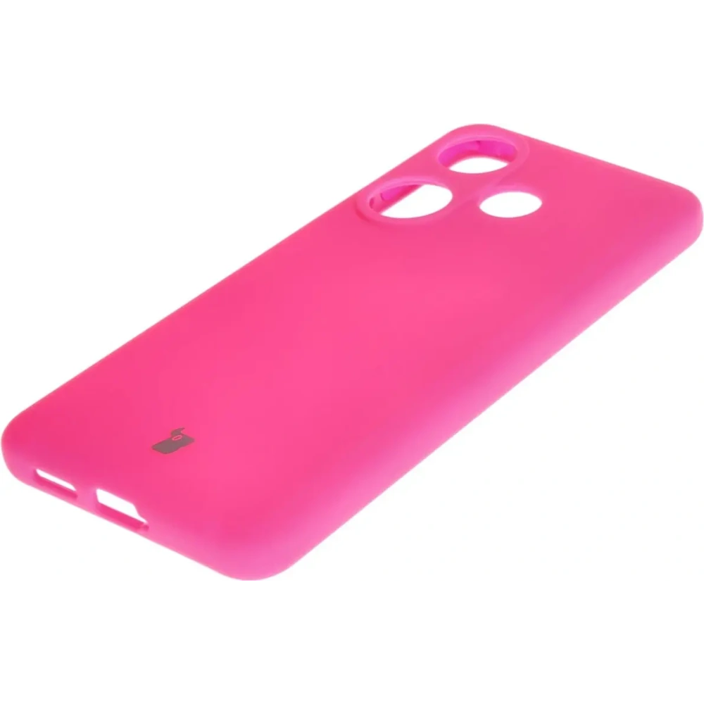 Silikonowe etui Bizon Soft Case do Xiaomi Poco F6 neonowo-różowe