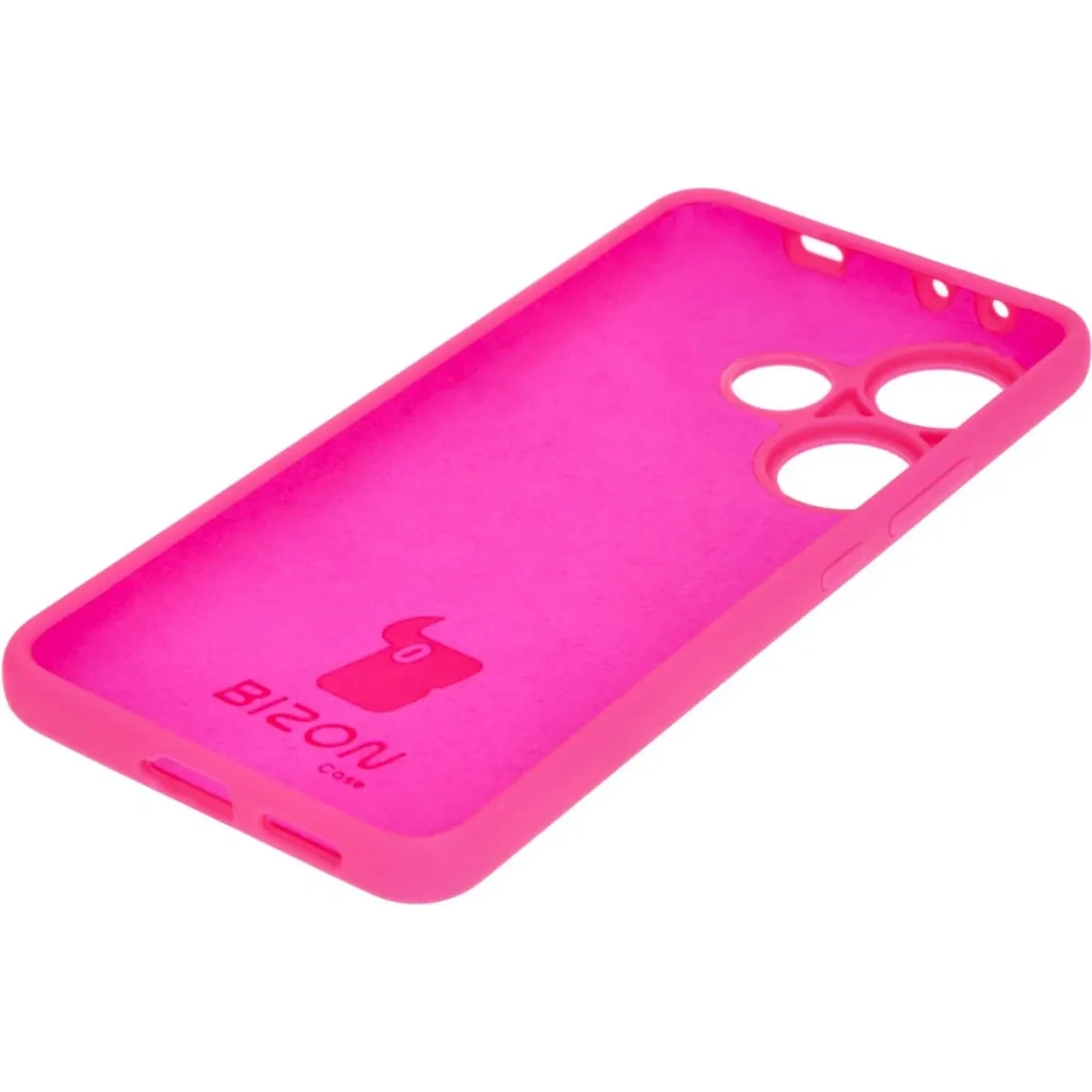 Silikonowe etui Bizon Soft Case do Xiaomi Poco F6 neonowo-różowe