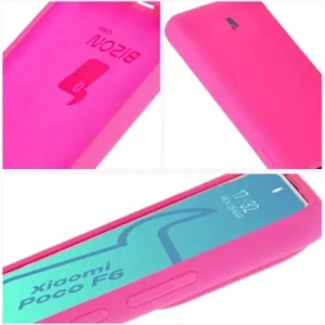 Kup Silikonowe etui Bizon Soft Case do Xiaomi Poco F6 neonowo-różowe - BIZ6183 - {ean13} - Sklep Home Screen