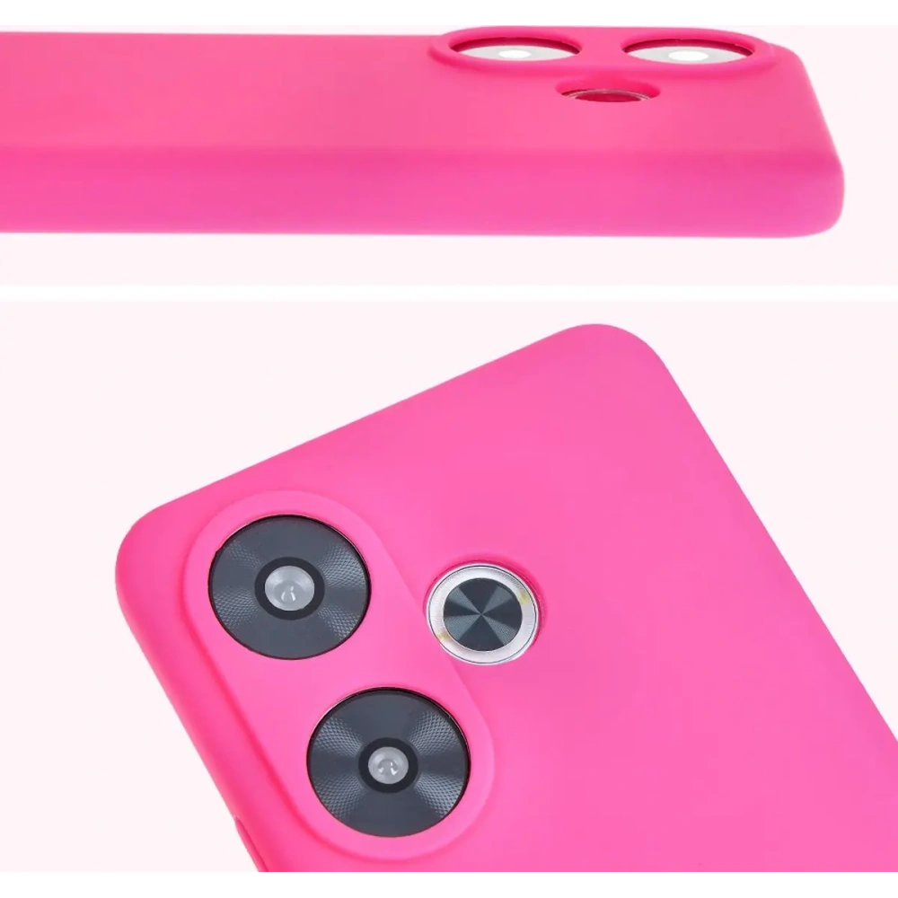 Silikonowe etui Bizon Soft Case do Xiaomi Poco F6 neonowo-różowe